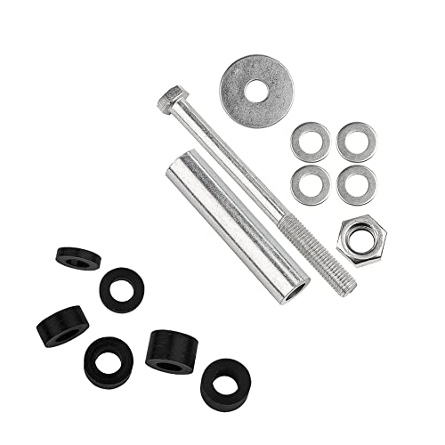 Universal Achse für Schubkarrenrad - Schubkarrenachse Montage Set - 14-teilig - Ø 20mm x 147mm - Stahl verzinkt - Schubkarren Karren Schubkarrenreifen – Bild 4