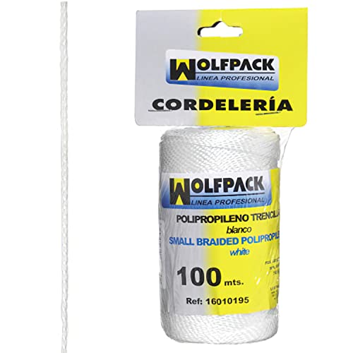 WOLFPACK LINEA PROFESIONAL - Cuerda Trencilla Polipropileno Blanco (Bobina 100 Metros)