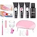 Poly Nail Gel Kit, Manicure Supplies Set, Poly Extension Gel with Durable Build, Beauty Accessory, Nail Tool with Practical Design, Beginners Professionals Use for Women Ladies