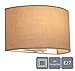 Produktbild HARPER LIVING 1xE27/ES Wandwaschleuchte mit Schalter, taupe halbrunder Stoffschirm, geeignet für LED-Upgrade, ideal für Schlafzimmer, Wohnzimmer, Flur, Hotel, B&B, 1 Stück
