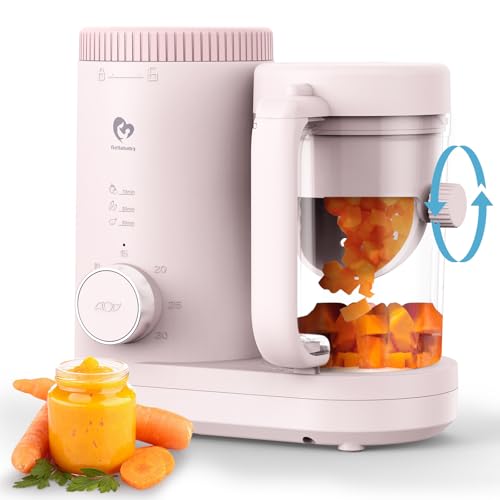 Image of Baby Food Maker Bellababy Baby Food Processor, Puree Blender Steamer with Reversible Steam Basket, One Button Easy Operation & Large Opening for Easy Cleaning