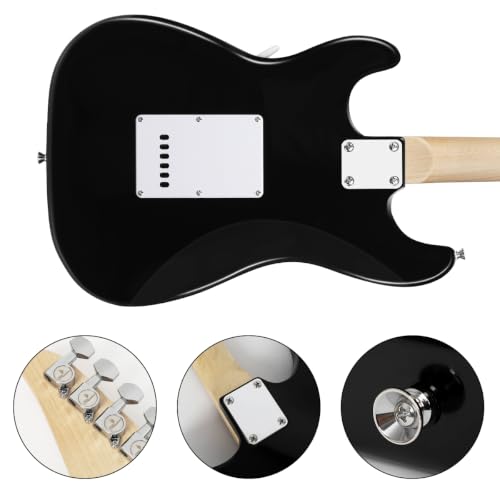 Image of Electric Guitar Beginner Kits, 6 Strings 39 Inch Solid Body Guitarra Electricar Set for Adults With Gig Bag, Strap, Tremolo Arm, Cable & Picks MS100 (blk)