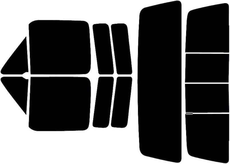 Rvinyl Window Tint Kit Compatible with Ford F-150 1980-1991 2 Door - Black 5% - Single Ply No Bubble Film - Do it Yourself Vehicle Complete Precut Kit
