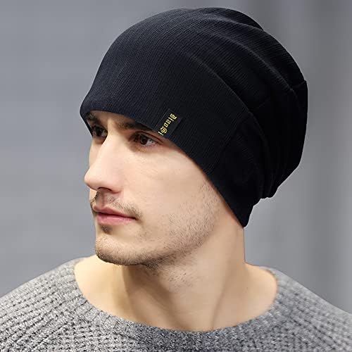 Bonnet Homme Pour L'Été En Grosse Maille Fine, Bonnet Coton Femme Slouch En Tricot 101% Coton, Chapeau Beanie Léger Et Aéré Fait À La Main Beige