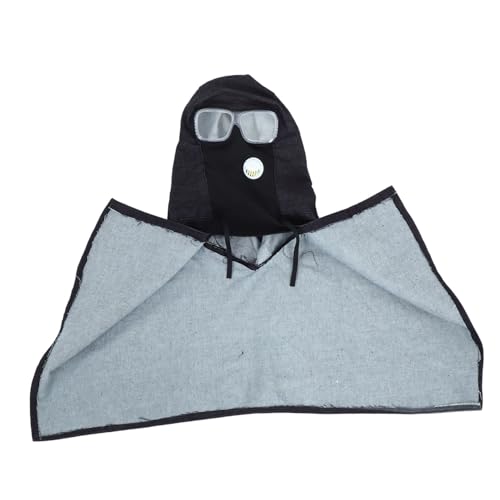 HOLIDYOYO Diy Painting Sandblasting Protective Gear Soft Denim Hood Cape Goggles Safety Windproof Shawl Fit