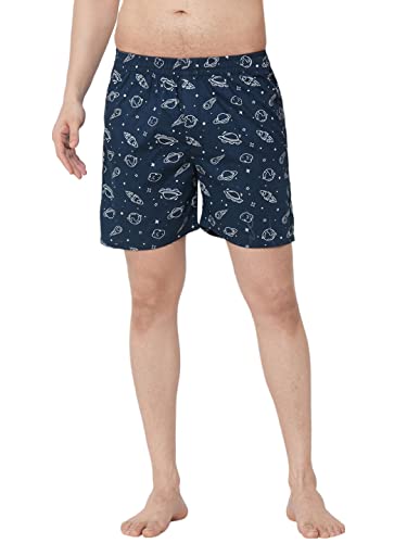Image of Men's Cotton Printed Boxer Shorts (Men-Rocket)