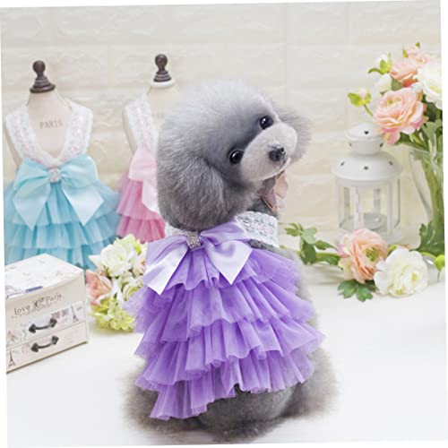 YARNOW vestido de tutu de cachorro de estimação vestido curto de renda filhote de cachorro roupa pet