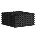 VEVOR Acoustic Foam Panels, 80 Pack 12 x 12 x 1 in, High Density Soundproof Panels, Fire-Resistant, Sound Dampening Absorbers for Studio Walls and Ceilings, Black