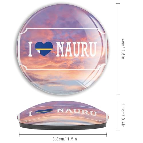 Imanes de vidrio para refrigerador con bandera de Nauru para decorar tu cocina 4