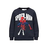 95% Baumwolle, 5% Elasthan NAME IT Jungen NMMJOX Spiderman Sweat BRU NOOS MAR Sweatshirt, Dark Sapphire, 116