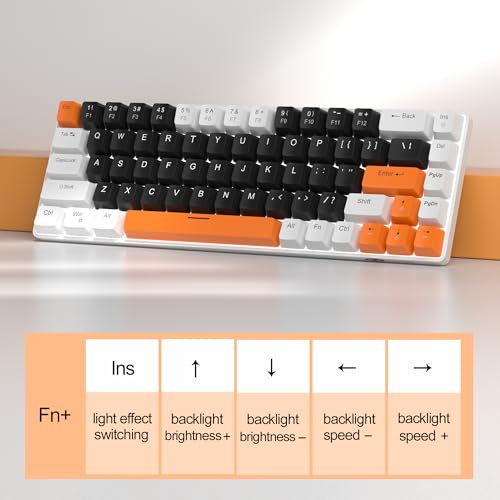 Image of MageGee Portable 60% Mechanical Gaming Keyboard, MK-Box LED Backlit Compact 68 Keys Mini Wired Office Keyboard with Blue Switch for Windows Laptop PC Mac - Black /White