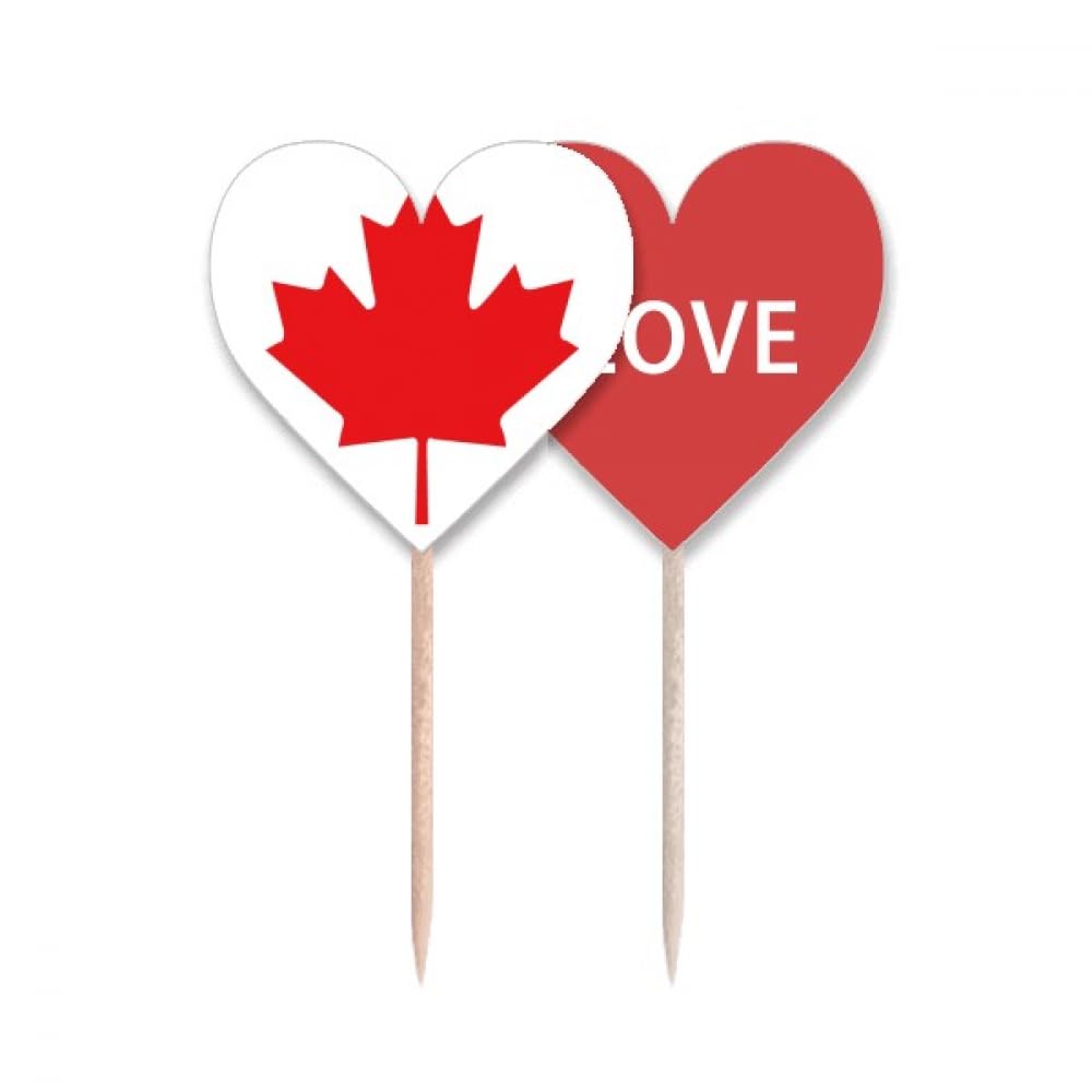 Cure-dents drapeau cœur Canada pour décorer vos buffets de fête