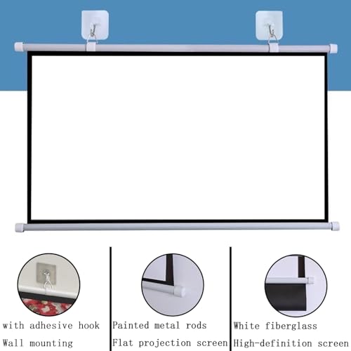 Pantalla manual de proyección Hoiweqr 72 pulgadas 16:9 miniatura 3