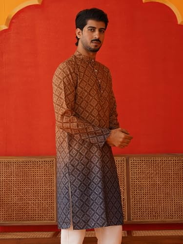 Image of Jompers Men's Ombre Pure Cotton Straight Kurta