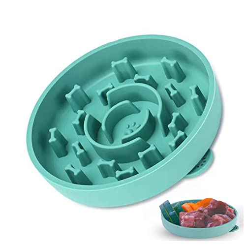 Slow Feeder Dog Bowls Insert Super Firm Slow Eating Dog Bowl with Regular and Elevated Dog Bowls