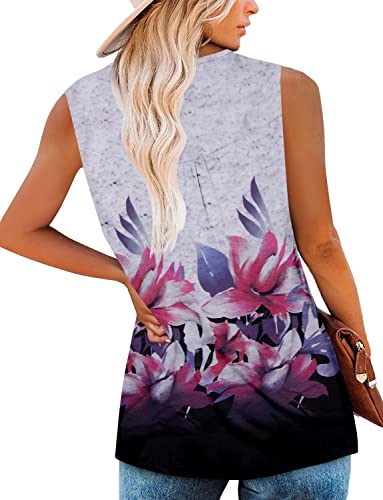 Image of MODARANI Womens Pullover Hoodie Sweatshirts Casual Tunic Tops Kangaroo Pocket Shirts Tie Dye&Floral Print