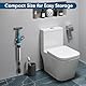 Zyncove Toiletten Pömpel, Weißer Abflussreiniger Pumpe, Pressluft Rohrreiniger Kit mit 4 Austauschbaren Köpfen, Pömpel Abfluss zum Freimachen von Toiletten, Spüle, Badewanne, Boden, Abfluss