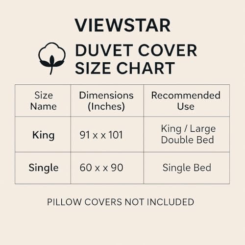 Image of Viewstar Premium Cotton Duvet Cover, King Size 91x101 Inches, 300 Thread Count, Ultra-Soft, Wrinkle-Free, Cotton-Quilt /Comforter Zipper Cover (Maroon)