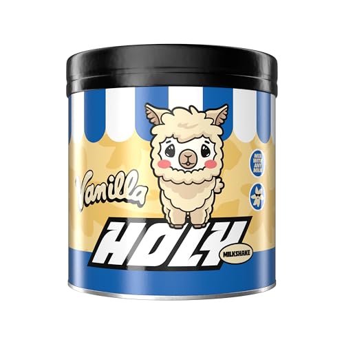 HOLY Milkshake Pulver Vanilla 50 Portionen Vanille Milkshake im Vorratspack - Zuckerfrei koffeinfrei kalorienarm & vegan - Mit Vitaminen B C & D und 100% natürlichen Aromen