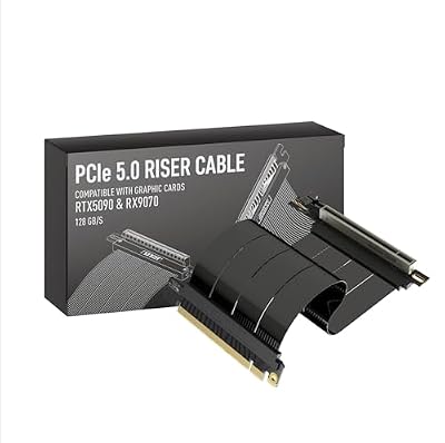LINKUP PCIE 5.0 Riser Cable | for Vertical GPU Mount | Right Angle | Graphics Card GPU Ready | Usable with PCIe 4.0 & RX 9070/ RTX5090 | 15cm (Total Length: 19cm)