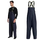 NAVIS MARINE Workwear Bib Overalls for Men-Waterproof Adjustable for Fishing and Outdoor Work(Navy Blue,X-Large)