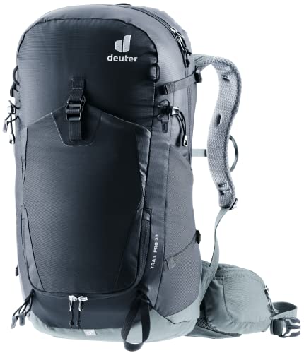 Deuter Trail Pro 33L Backpack I Day Pack for Hiking, Multi-Day Tours & Trekking - Black-Shale