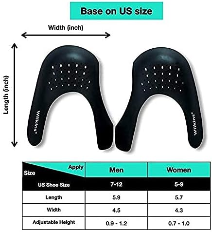 Miniatura 7 de Wilkins Protector de zapatos antiarrugas (2 pares) reductor de puntera e inserto antiarrugas para tenis