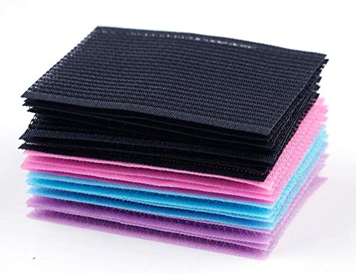 10 Pieces Colorful Magic Bangs Hair Sticker Square Nylon Hair Paste Pad Hair Fringe Fixed Clip Hairpin Care Tool For Makeup Accessories (Color Random, 7.7X 6.1Cm/3X2.4Inch) #TOP7