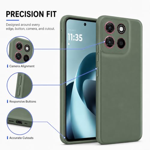Image of FIRST MART Matte Silicone Back Cover for Motorola G Max - Green