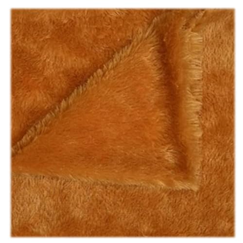 Image of Quago Fur Fabric Unstitched Super Soft Cloth for Baby Photoshoot, Soft Toys Making, Art and Craft, Dress Material, Decoration etc. (1 Mtr, 60 Inch Pana) (Mustard, Golden Brown)