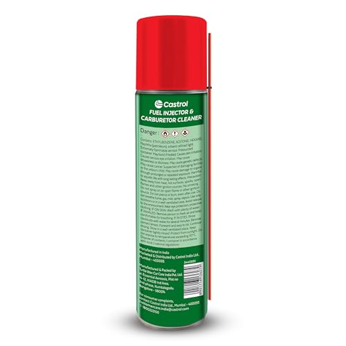 Image of Castrol Fuel Injector & Carburetor Cleaner (250 mL) | Dissolves Carbon Deposits, Cleans Fuel Injectors & Carburetors, Restores Engine Performance, Reduces Rough Idling