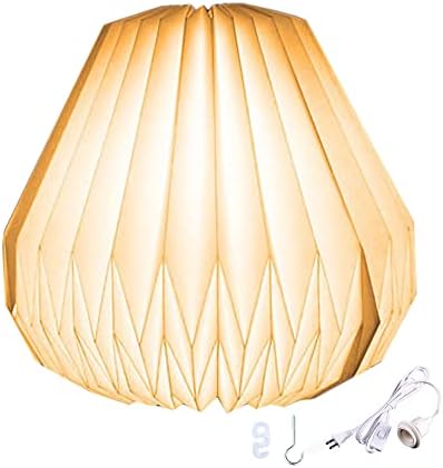Paper Origami Lamp Shade 14'' ALEEGADO Paper Lantern Art Chandelier White Round paper pendant lamp shade