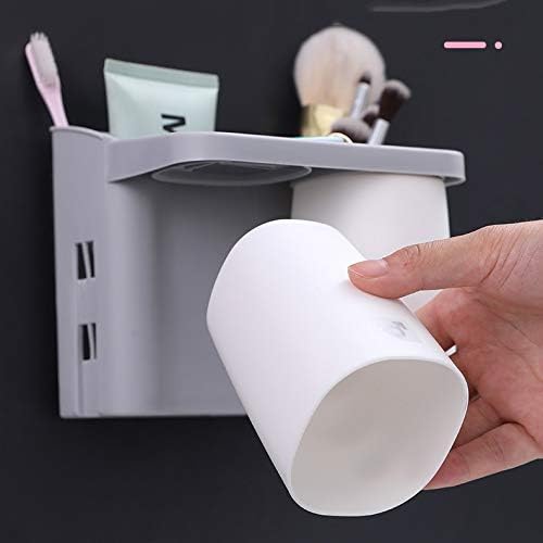 Magnetic Cup Toothbrush Holder Multifunction Storage Toothpaste Cup Bathroom Accessories Automatic Saving Toothpaste Dispenser