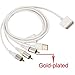 JOMOQ USB Charger Composite AV to TV RCA Video Cable Compatible with iPhone 3G/3GS/4/4S, iPad/ iPad2/ New iPad 3, iPod Video, iPod Nano, iPod Touch 4