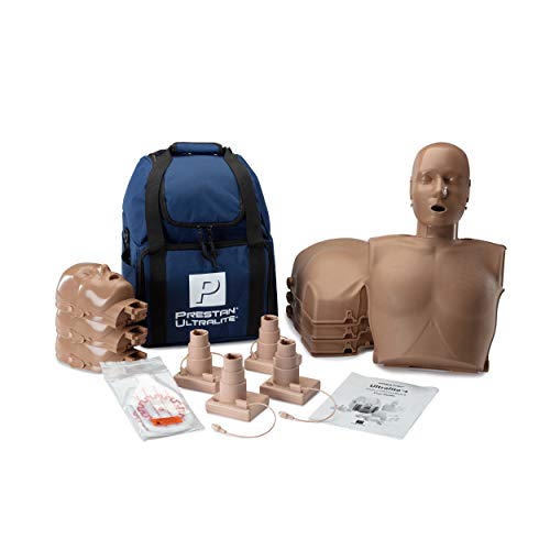 Prestan Ultralite Manikin with Feedback, Dark Tone Adult 4-Pack