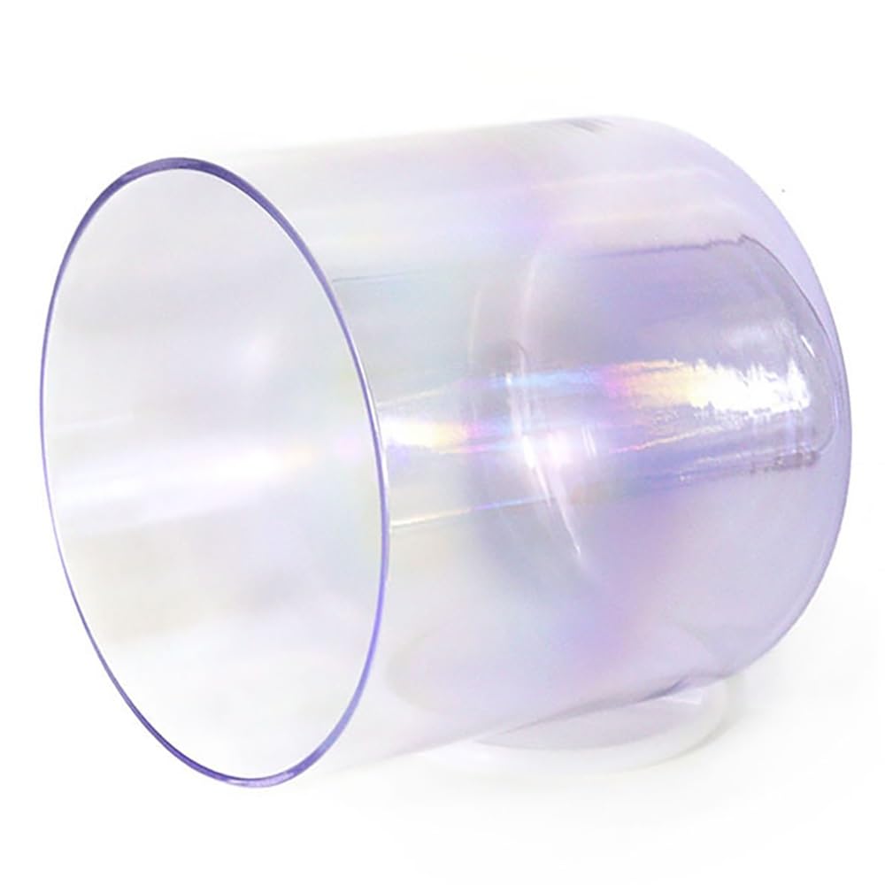 Kristall-Klangschalen-Set, 7 Zoll natürliche kosmische Lichtklangschale, 432 Hz Alchemie-Klangschale aus klarem Quarzkristall, for Klangheilung und Meditation, Gebet, Stressabbau(B Note)
