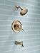 Delta Faucet Lahara 17 Series Dual-Function Tub and Shower Trim Kit with 5-Spray Touch-Clean Shower Head, Champagne Bronze T17438-CZ (Valve Not Included)