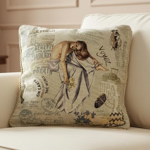 Tache Home Fashion 1362-1PC 1 Piece Parisian Model Cushion Cover