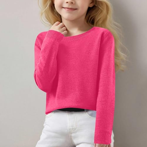 Boys Girls Thermal Sweaters Underwear Long Sleeve Crewneck Plain Loose Pullover Shirts Fall Winter Warm Clothes2