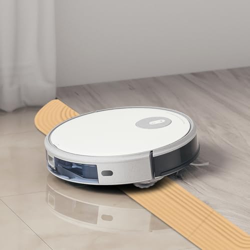 Türschwellenrampe Saugroboter, Saugroboter Erhöhung für alle Staubsaugroboter, Rampe für Saugroboter und Rollstuhl, Saugroboter Türschwellen Rampe, Flexibel anpassbar, Antirutsch (Gelb)