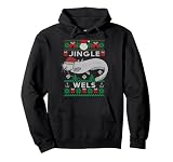 Jingle Wels I Lustiges Waller Ugly Christmas Angler Geschenk Pullover Hoodie