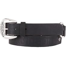 Harley-Davidson Womens Luna Looped Genuine Leather Belt, Black HDWBT11657