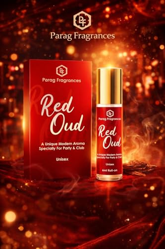 Image of Parag fragrances Alcohol Free & Long Lasting Attar Perfume Roll-On 6ml (Red Oud) for Unisex Adult