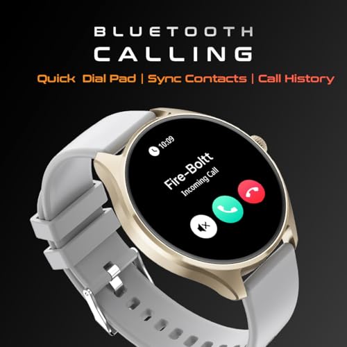 Image of Fire-Boltt Boltt Fire Apollo 2 Smartwatch 36.3Mm (1.43 Inch) AMOLED Display, Bluetooth Calling,100+ Sports Modes,Voice Assistant,Health Suite, IP67 Water Resistant, Smart Notifications. (Light Grey)