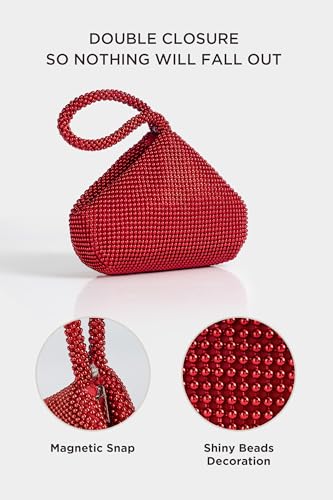 Image of BABEYOND Women's Beaded Clutch Evening Bags Vintage Elegant Triangle Purse for 1920s Party Prom Wedding