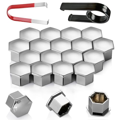 Gebildet 21Pièces Cache-Écrous De Roue De Voiture Pour Boulons À Vis De 22mm,Capuchons Protection Hexagonal pour écrous de Roue, Bouchon écrou de Pneu...