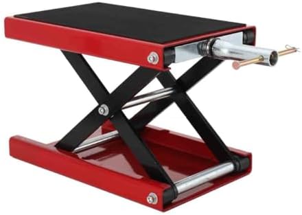 HOMCOM Support Moto Réglable Cric Hydraulique 150kg - Absorbeur De Chocs Motocross