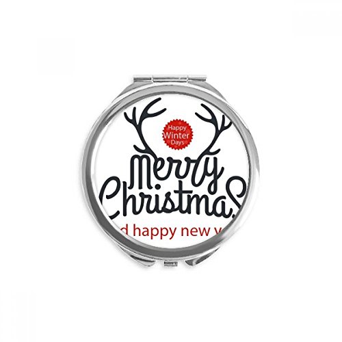 Miroir portable à la main de noël elk comme cadeau idéal de fête d'hiver multicolore
