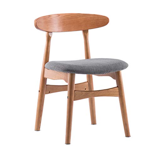 Sillas de comedor de madera maciza, silla moderna de mediados de siglo para ocio, oficina, recepción, sala de estar, escritorio, patio, terraza, cocina