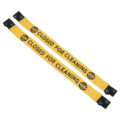 UTHCLO 2 Stück Magnetische Reißfeste Reinigungshinweis-banner mit Saugnäpfen Wiederverwendbares Hochsichtbares Reinigungssperrband für Türen und Fenster Wasserdichtes Warnschild für